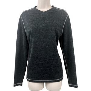 Boca Classics Reel Legends Black Long Sleeve Activewear Top  White Top Stitching